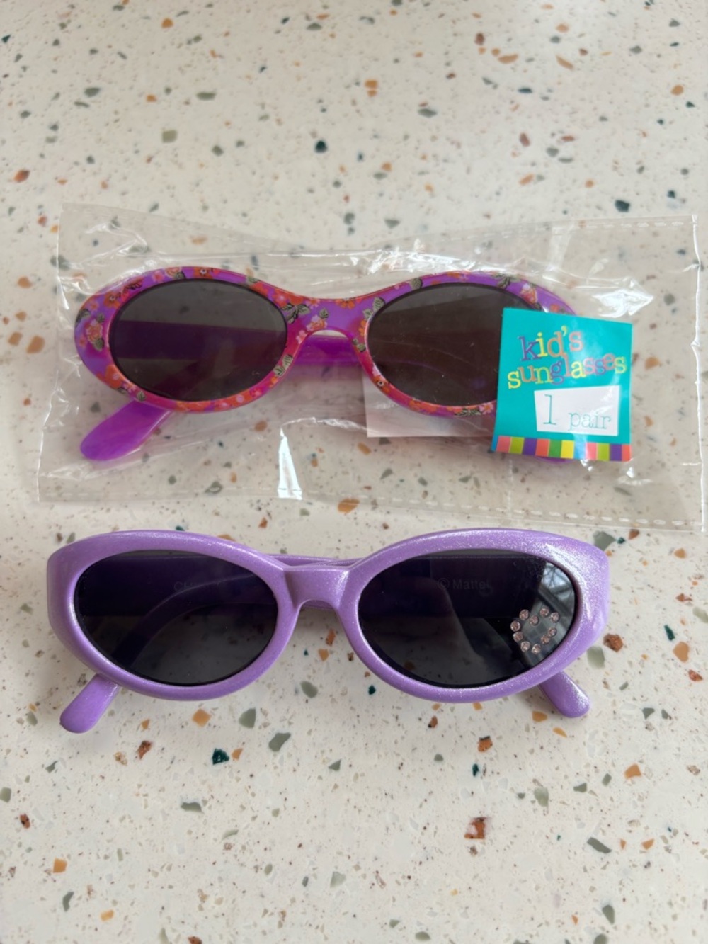 Kids Sunglasses 2-Pack - Floral & Barbie Purple